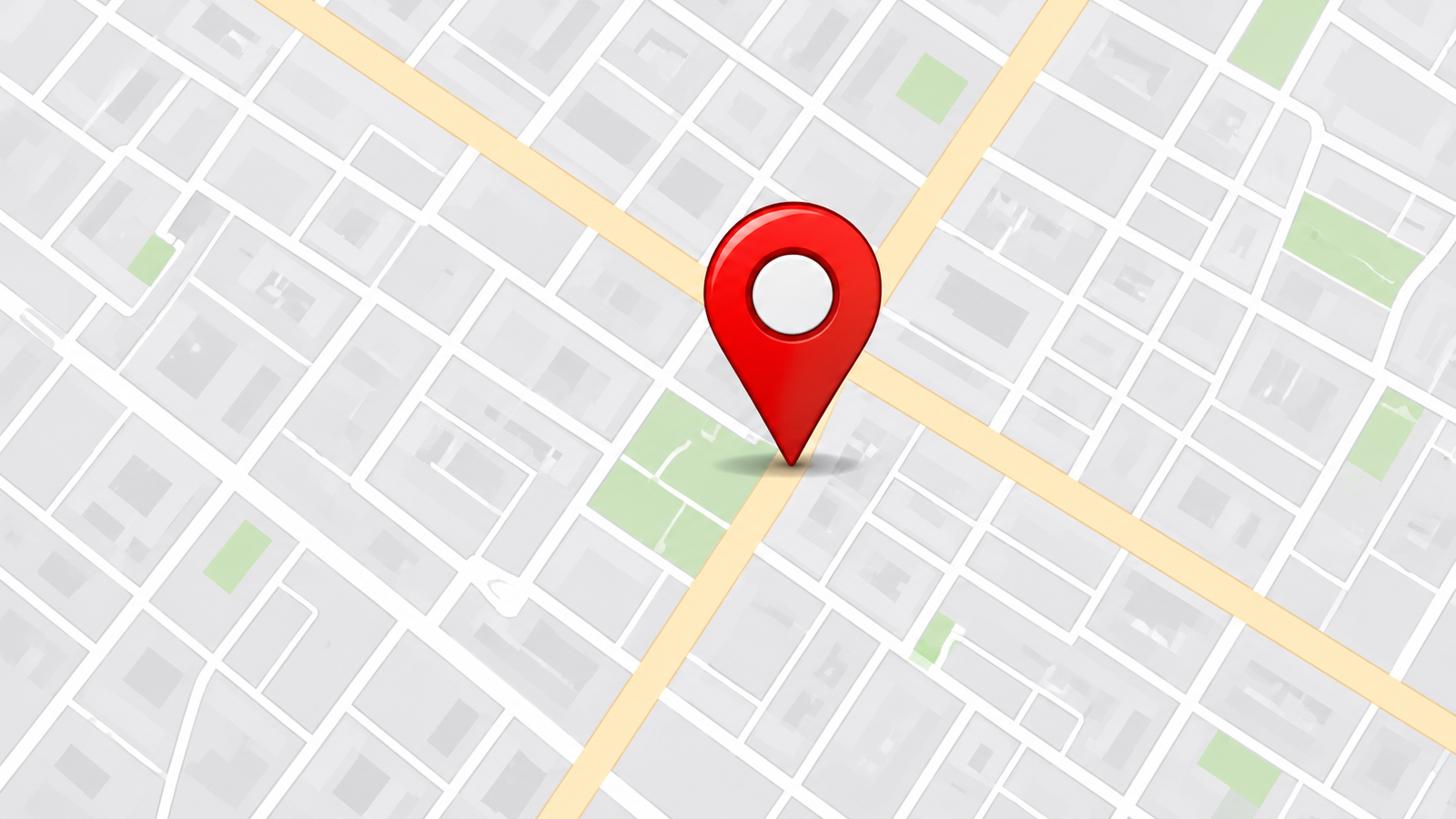 Mapa ilustrado com marcador de localização